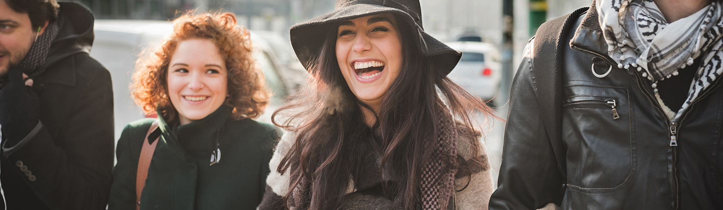 Woman laughing